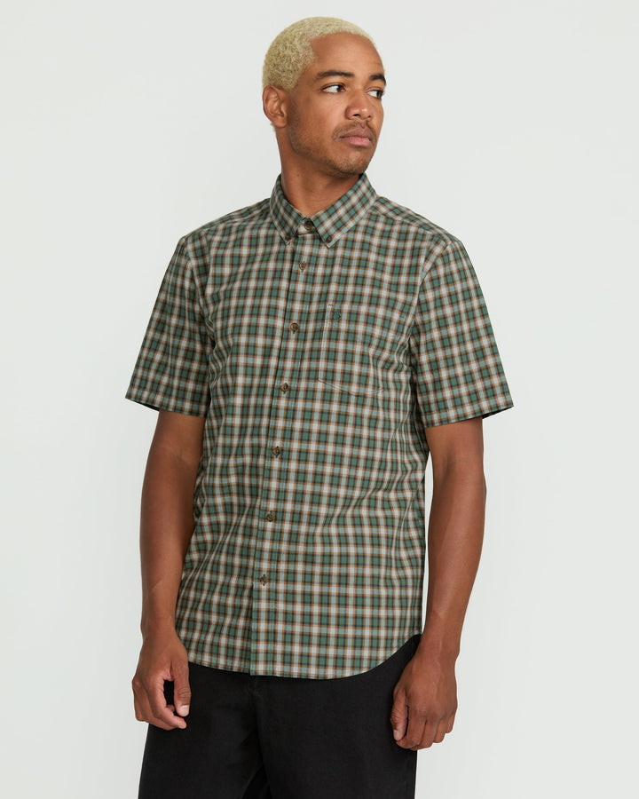 Volcom Morphew Short Sleeve Shirt - Light Olive - Sun Diego Boardshop