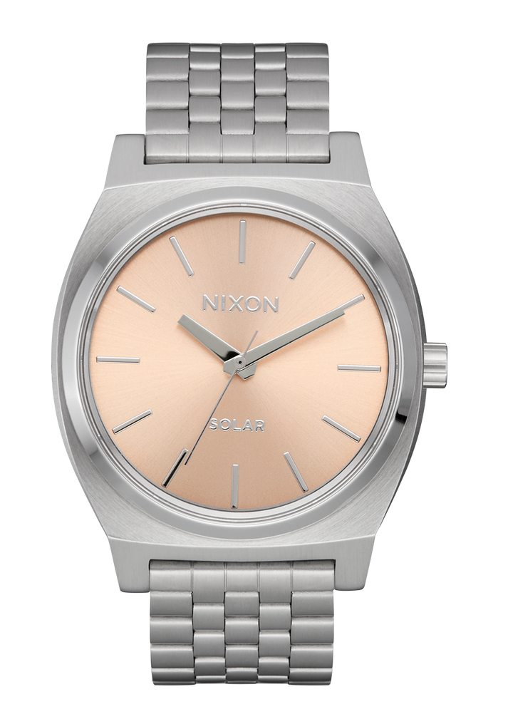 Nixon Time Teller Solar - SILVER/SALMON - Sun Diego Boardshop