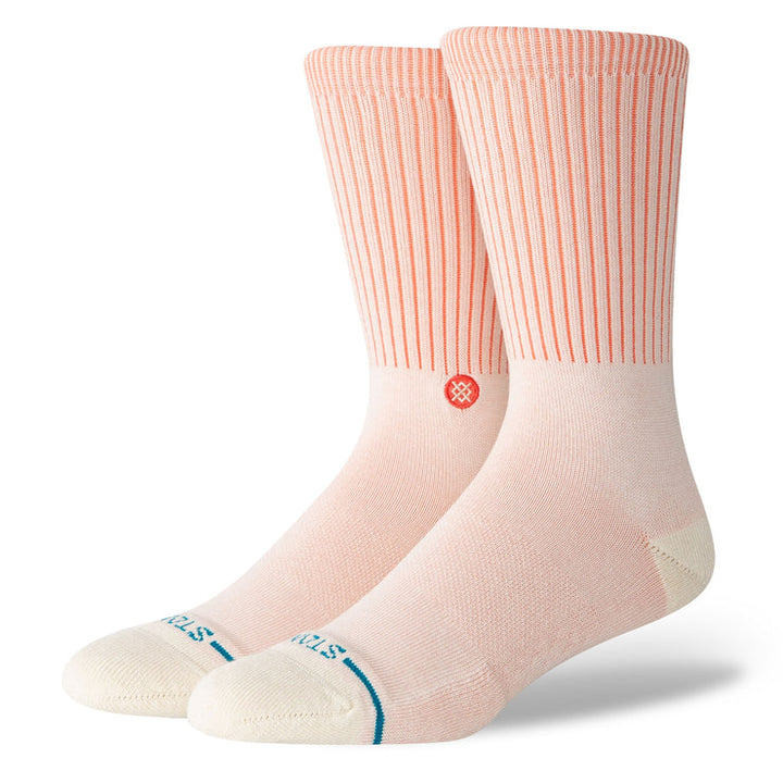 Stance Icon Crew Socks - CORAL - Sun Diego Boardshop