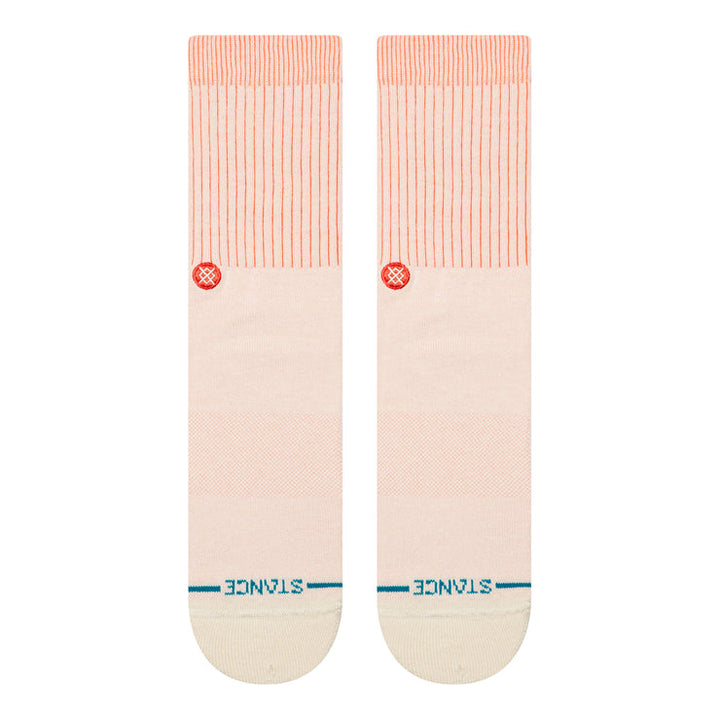 Stance Icon Crew Socks - CORAL - Sun Diego Boardshop