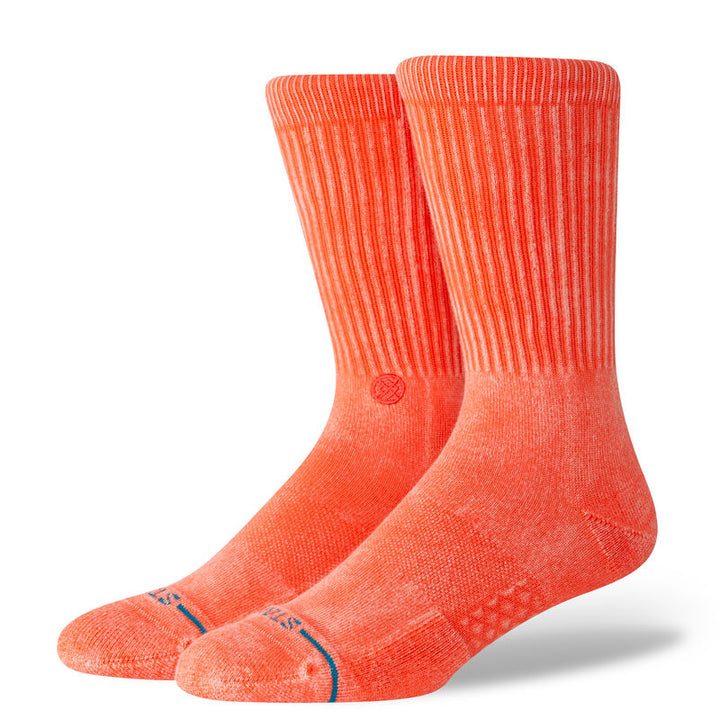 Stance Icon Dyed Crew Socks - CORAL - Sun Diego Boardshop