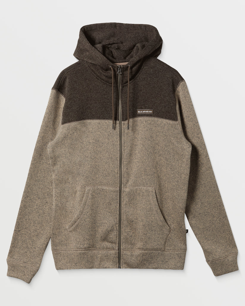 Quiksilver Keller Block Zip Hoodie - PORTABELLA HEATHER - Sun Diego Boardshop