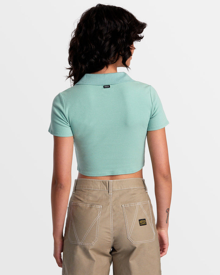 RVCA CHASE POLO KNIT - GREEN HAZE - Sun Diego Boardshop