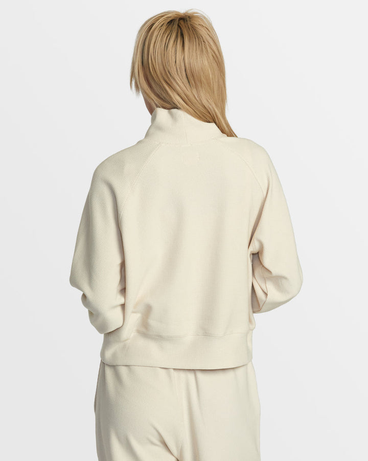 RVCA SOFIE WAFFLE MOCK NECK - LATTE - Sun Diego Boardshop
