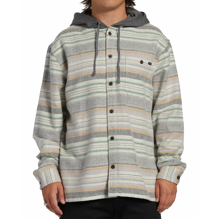 Billabong Baja Hooded Flannel Shirt - Jade Stone - Sun Diego Boardshop