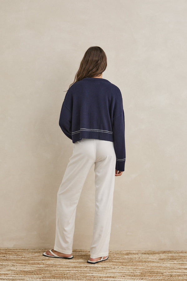 Rhythm Ravello Knit Cardigan - Navy - Sun Diego Boardshop