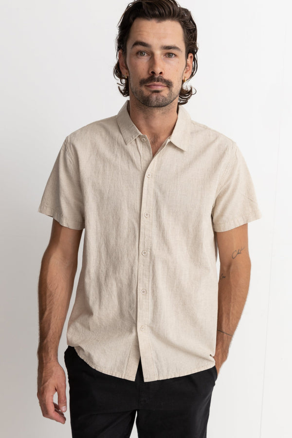 Rhythm Classic Linen Short Sleeve Shirt - Sand - Sun Diego Boardshop