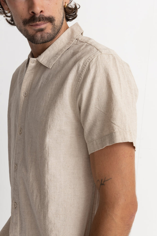 Rhythm Classic Linen Short Sleeve Shirt - Sand - Sun Diego Boardshop