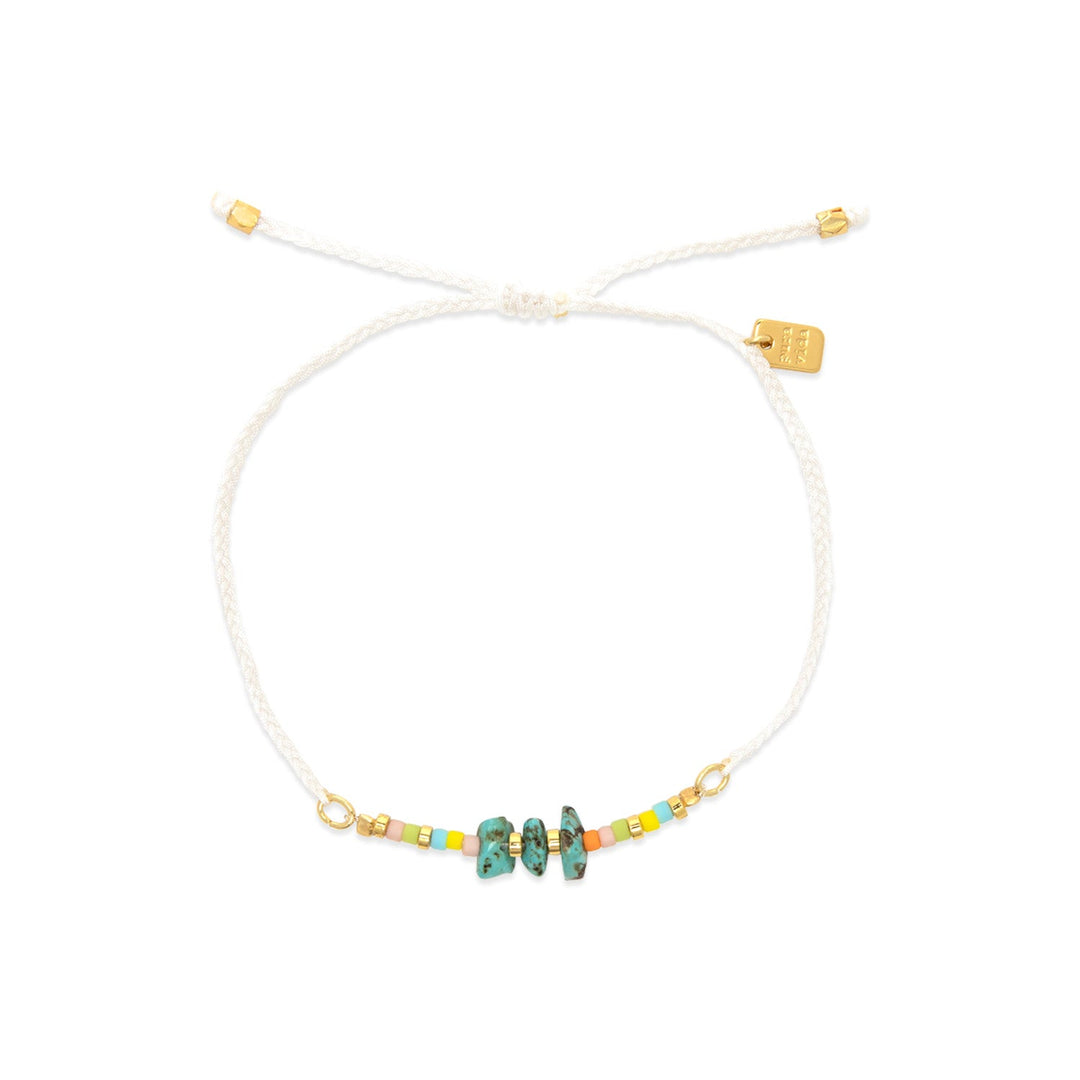 Pura Vida Dainty Solanna Seed Bead Bracelet - WHITE - Sun Diego Boardshop