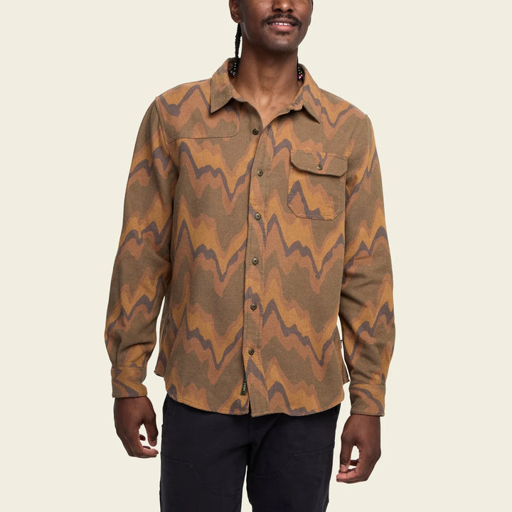 Howler Bros Harker'S Flannel - Sediment Jacquard: Camel - Sun Diego Boardshop