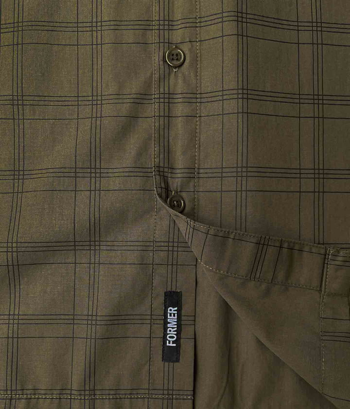 Former Windowpane Short Sleeve Shirt - Olive - Sun Diego Boardshop