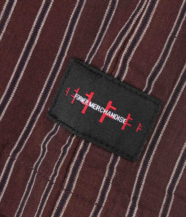 Former Reynolds Stripe Short Sleeve Shirt - Brown - Sun Diego Boardshop