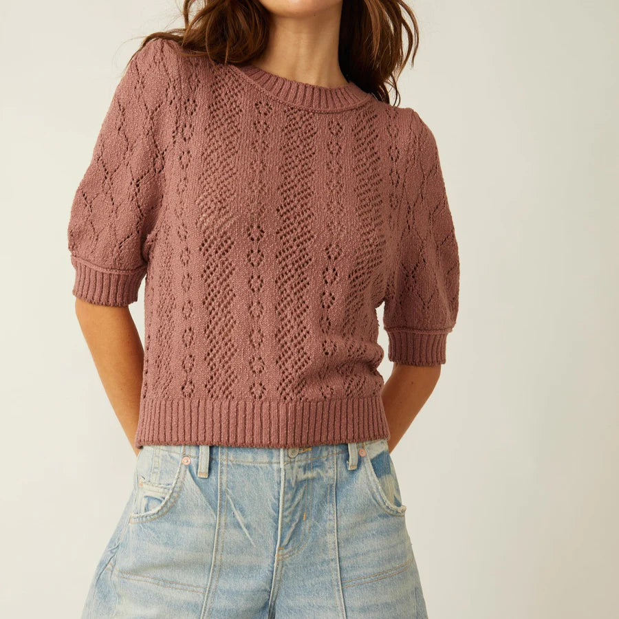 Free People Eloise Sweater - Antique Oak Combo - Sun Diego Boardshop