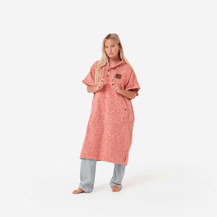 SLOWTIDE Ginny Extra-Warm Poncho - GUAVA - Sun Diego Boardshop