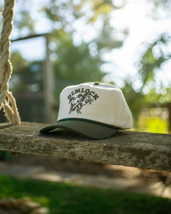 Hemlock Buckin Baseball Hat - GREEN - Sun Diego Boardshop