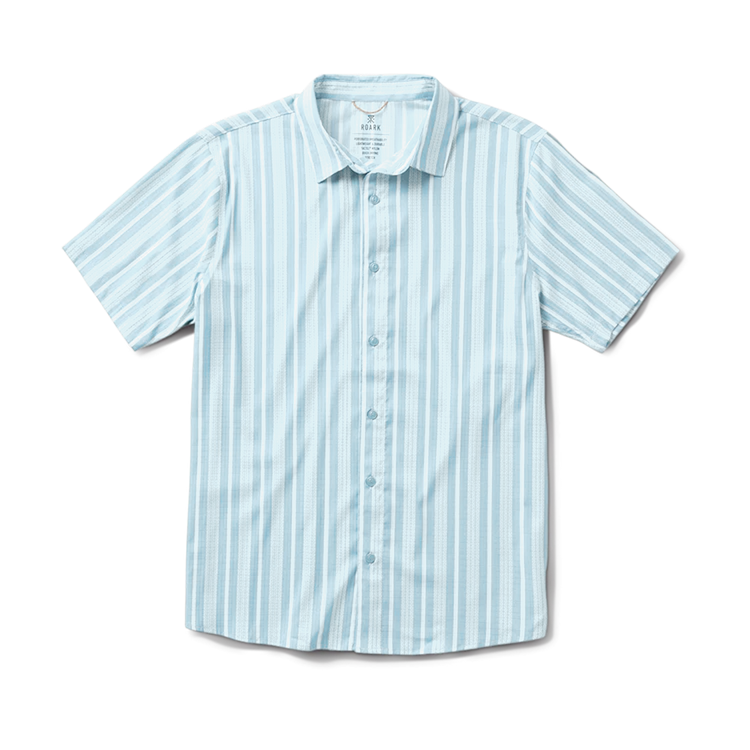 Roark Bless Up Breathable Stretch Shirt - Stripe Dusty Blue - Sun Diego Boardshop