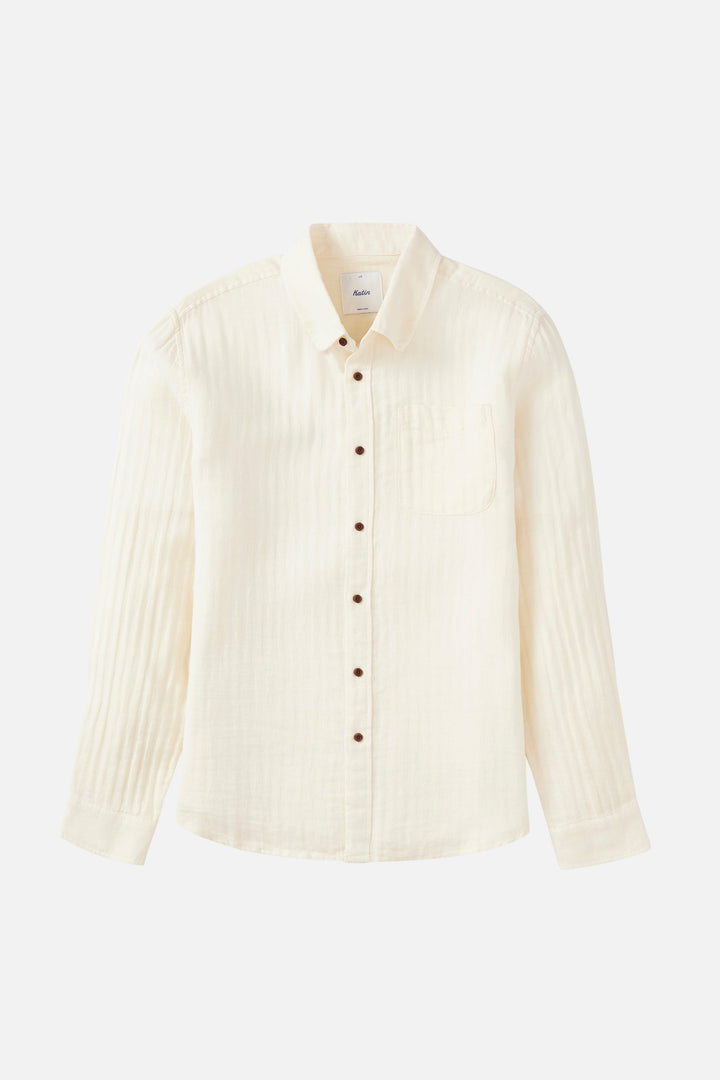Katin Alan Solid Long Sleeve Shirt - Vintage White - Sun Diego Boardshop