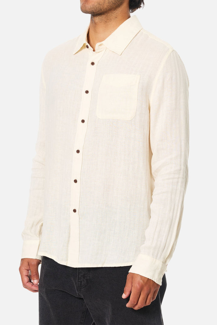 Katin Alan Solid Long Sleeve Shirt - Vintage White - Sun Diego Boardshop