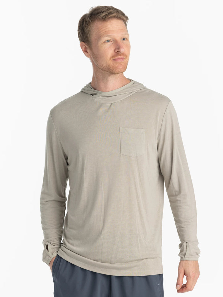 Free Fly Men'S Bamboo Lightweight Hoodie - Sandstone - Sun Diego Boardshop