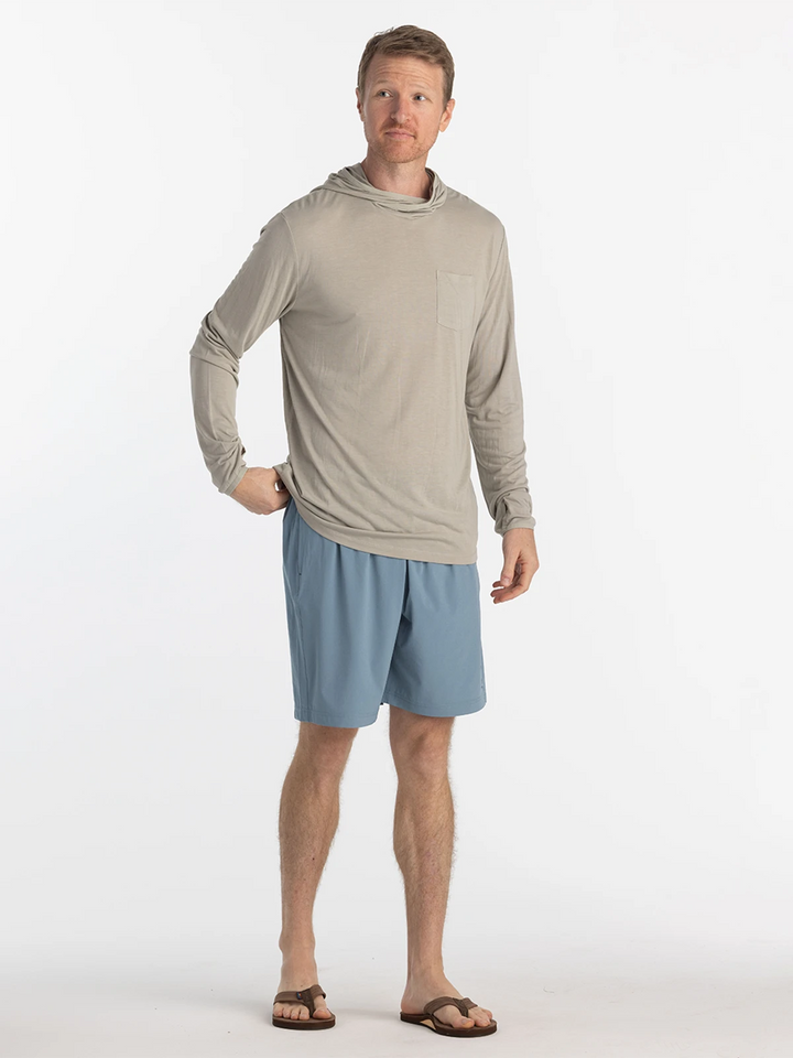 Free Fly Men'S Bamboo Lightweight Hoodie - Sandstone - Sun Diego Boardshop