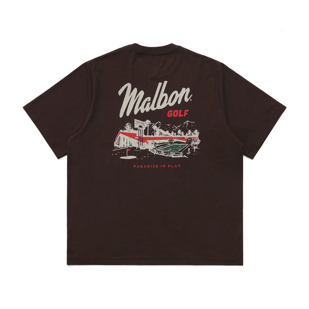 MALBON GOLF VISTA POCKET T-SHIRT - BROWN - Sun Diego Boardshop