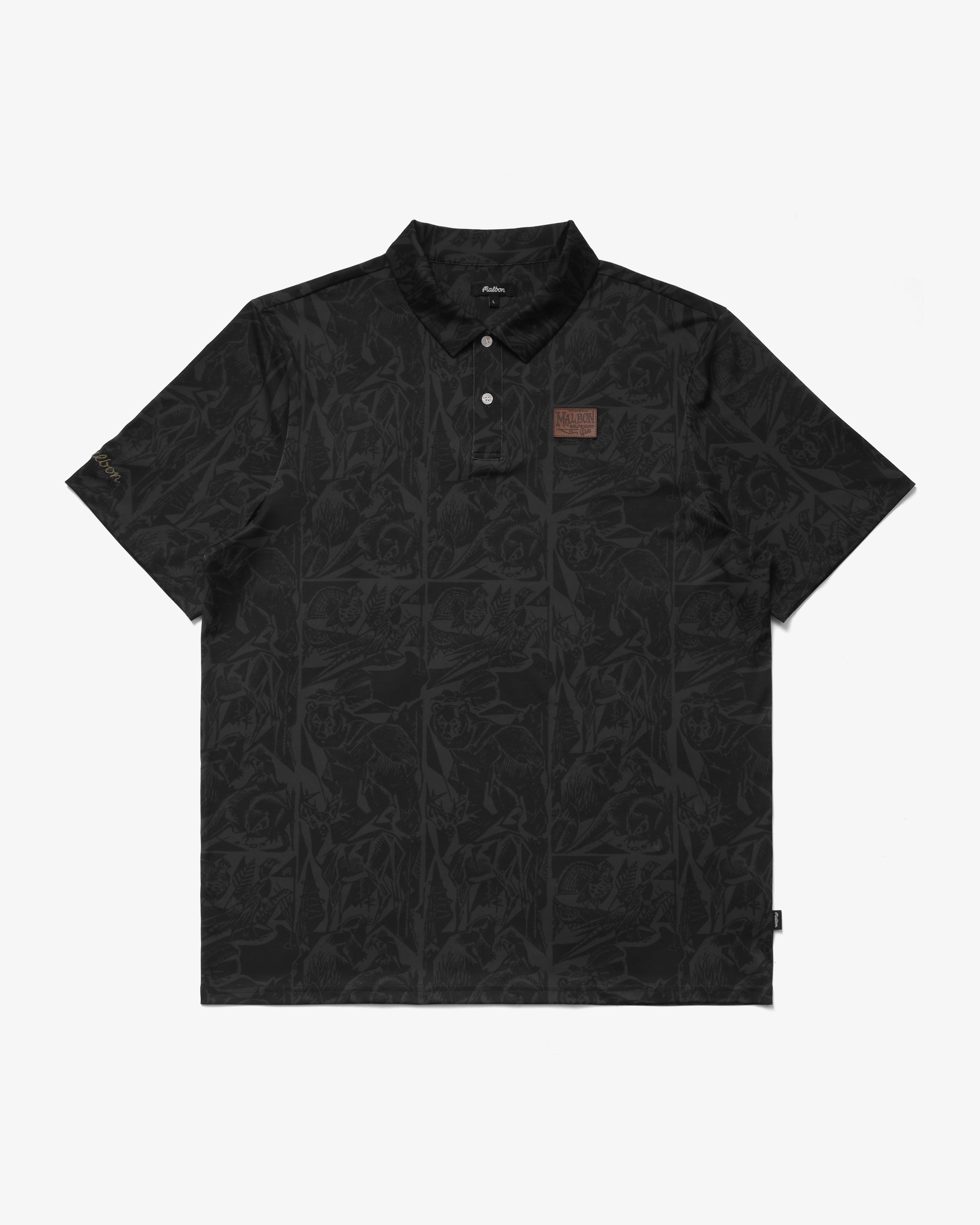 メンズウェア Malbon X CLUBHAUS Tour Polo - Black M mens-2025-us-open-malbon-golf-