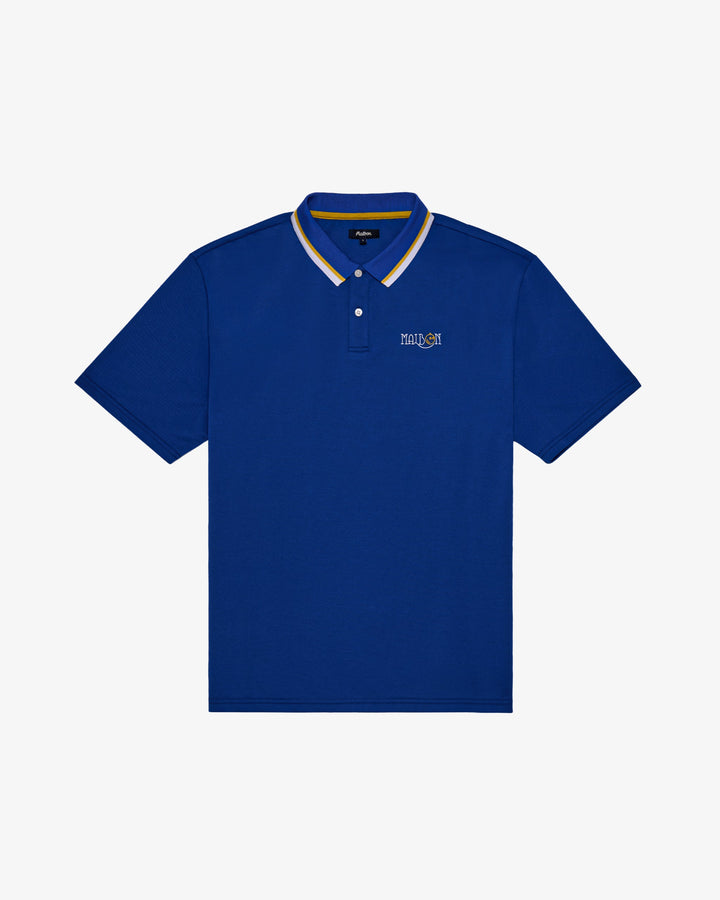 Malbon Grasse Pique Polo - Blue - Sun Diego Boardshop
