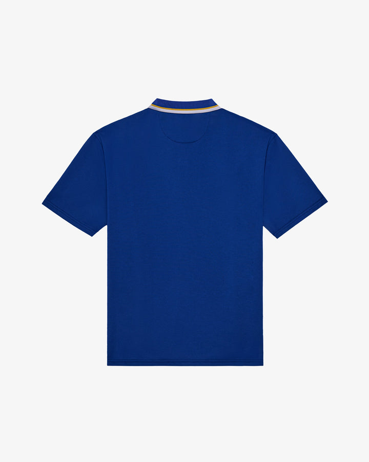 Malbon Grasse Pique Polo - Blue - Sun Diego Boardshop