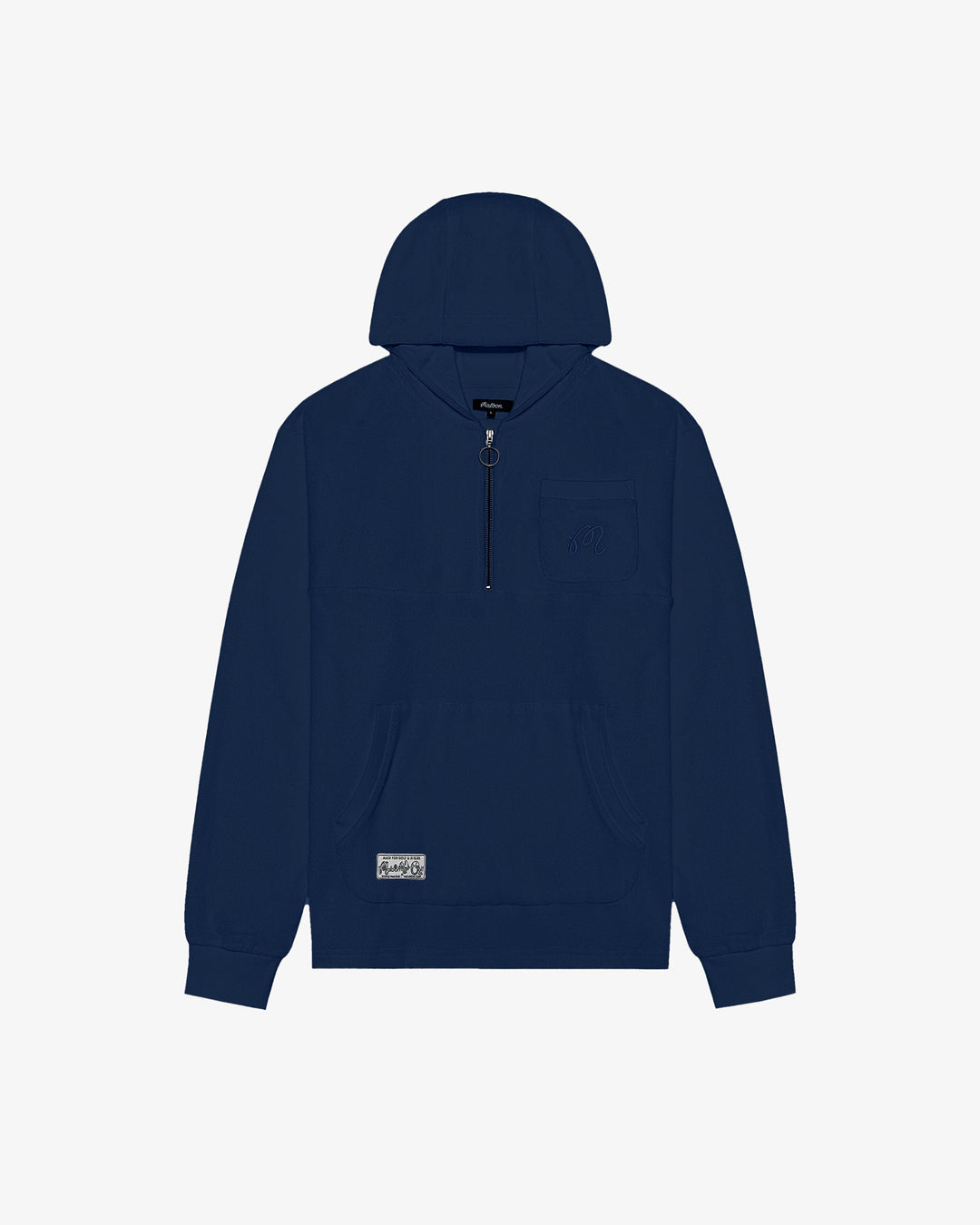 Malbon Castello French Terry Quarter Zip Hoodie - Ocean - Sun Diego Boardshop