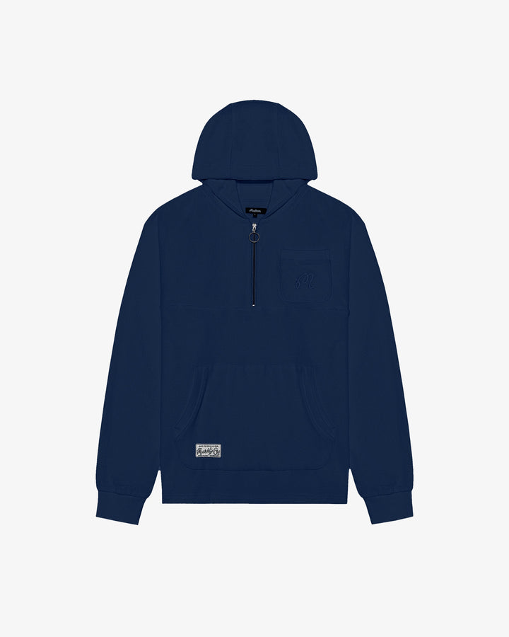Malbon Castello French Terry Quarter Zip Hoodie - Ocean - Sun Diego Boardshop