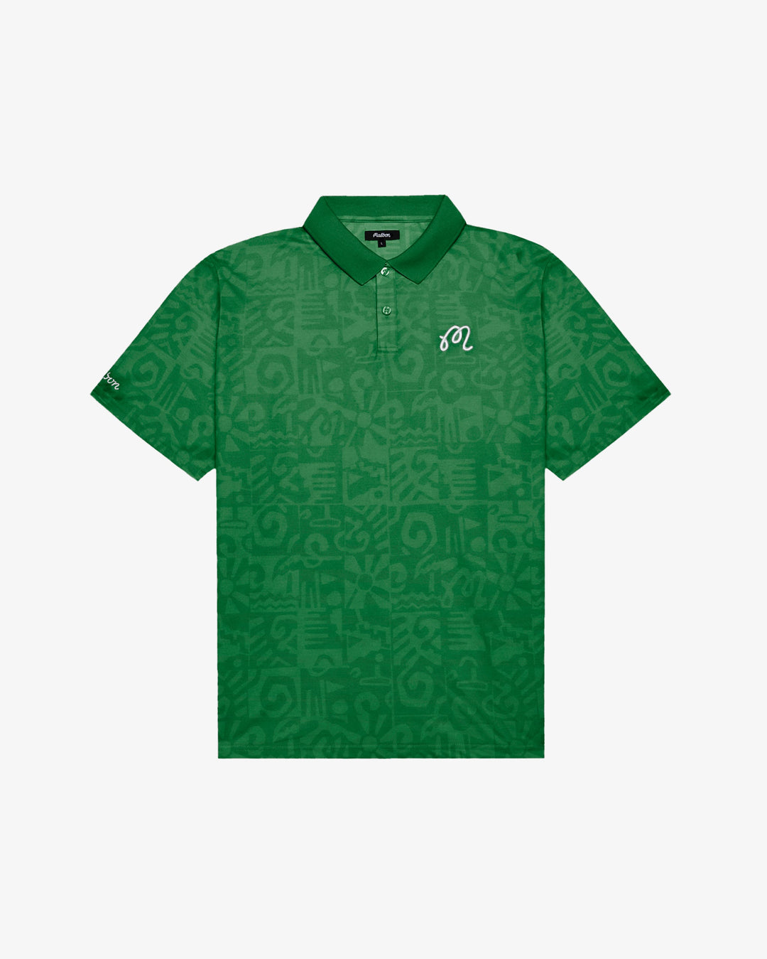 Malbon Mezzo Performance Pique Printed Polo - Kelly Green - Sun Diego Boardshop