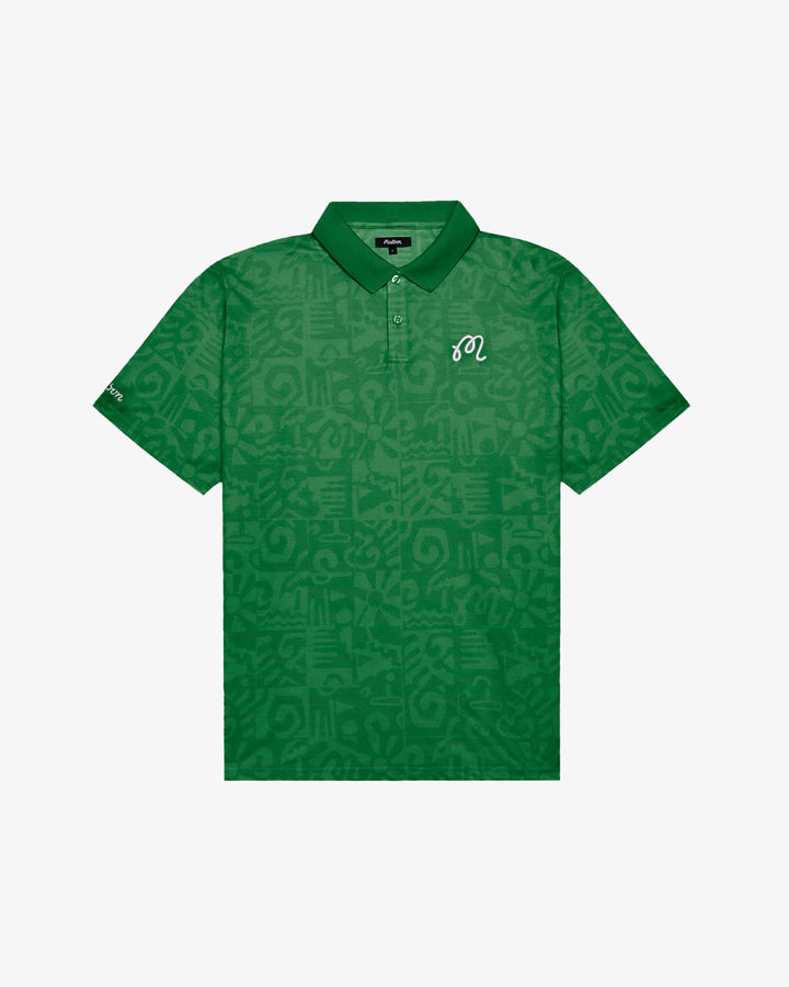 Malbon Mezzo Performance Pique Printed Polo - Kelly Green - Sun Diego Boardshop
