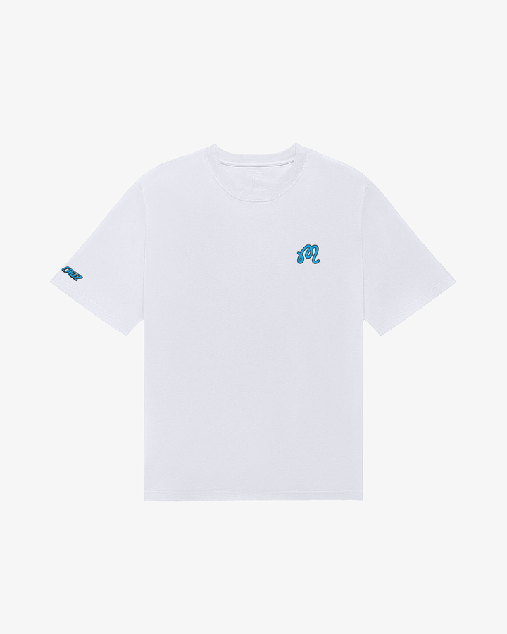 Malbon Bermuda Screaming Hand Tee - White - Sun Diego Boardshop