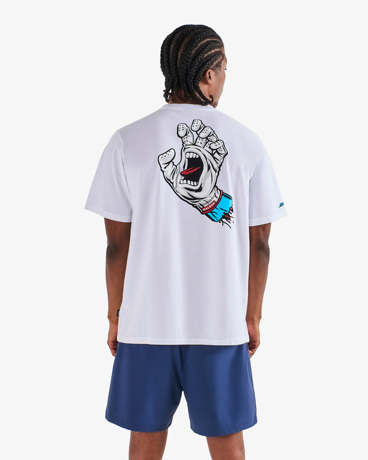 Malbon Bermuda Screaming Hand Tee - White - Sun Diego Boardshop