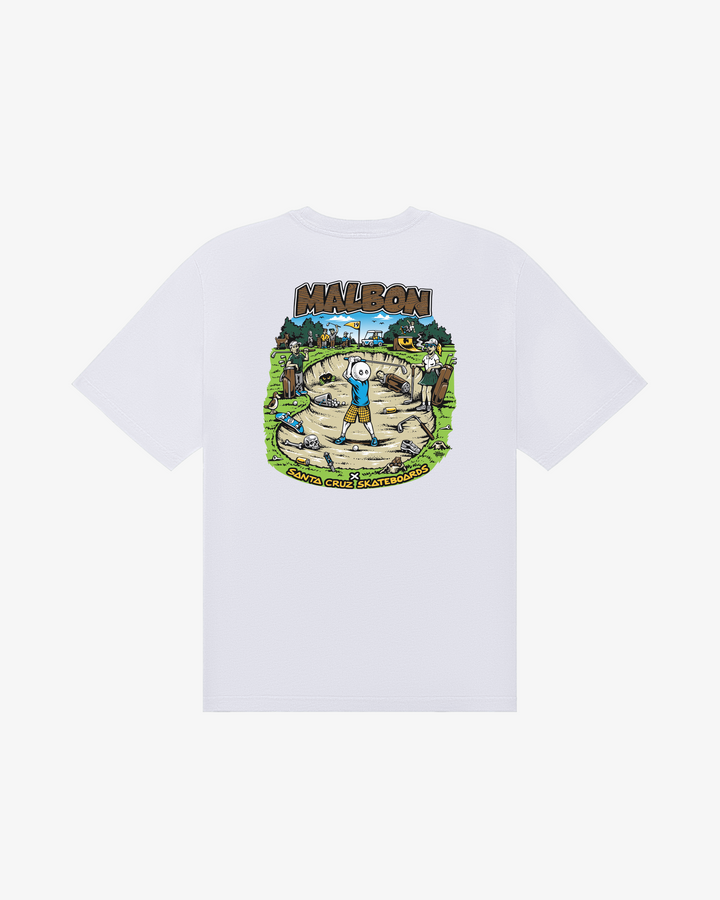 Malbon Bermuda Bunker Tee - White - Sun Diego Boardshop