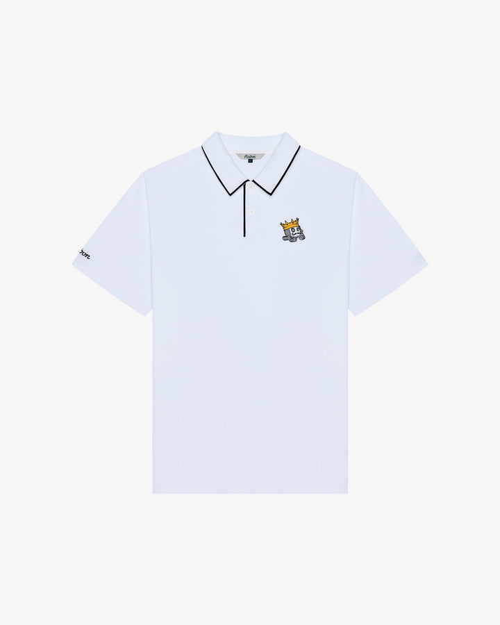 Malbon Fairway Monarch Polo - White - Sun Diego Boardshop