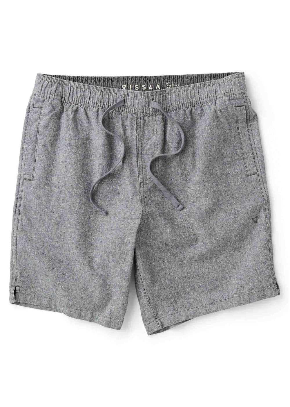 Vissla Rails Linen 18" Elastic Walkshort - Graphite - Sun Diego Boardshop