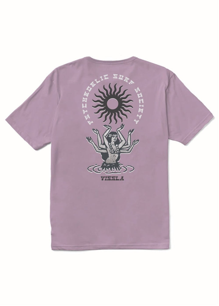 Vissla Hula Hands Organic Tee - Plum - Sun Diego Boardshop