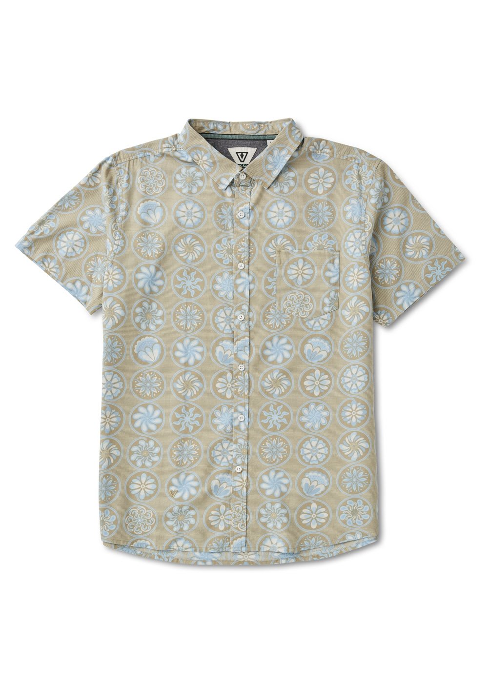 Vissla Sun Medallions Eco Short Sleeve Shirt - Dark Khaki - Sun Diego Boardshop
