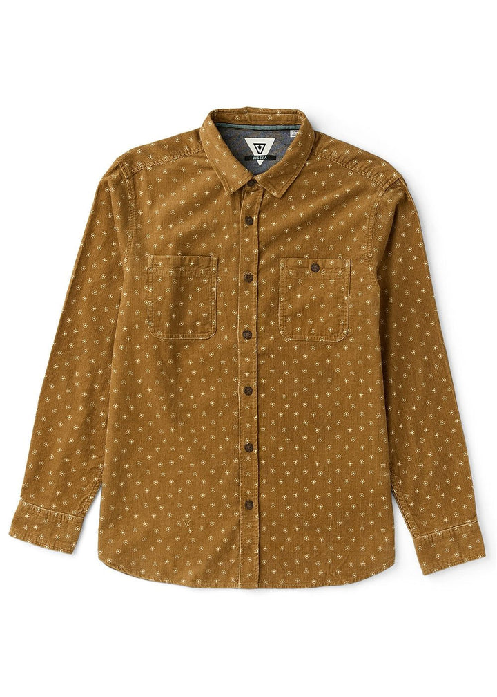 Vissla Rails Cord Printed Eco Long Sleeve Shirt - Bronze - Sun Diego Boardshop