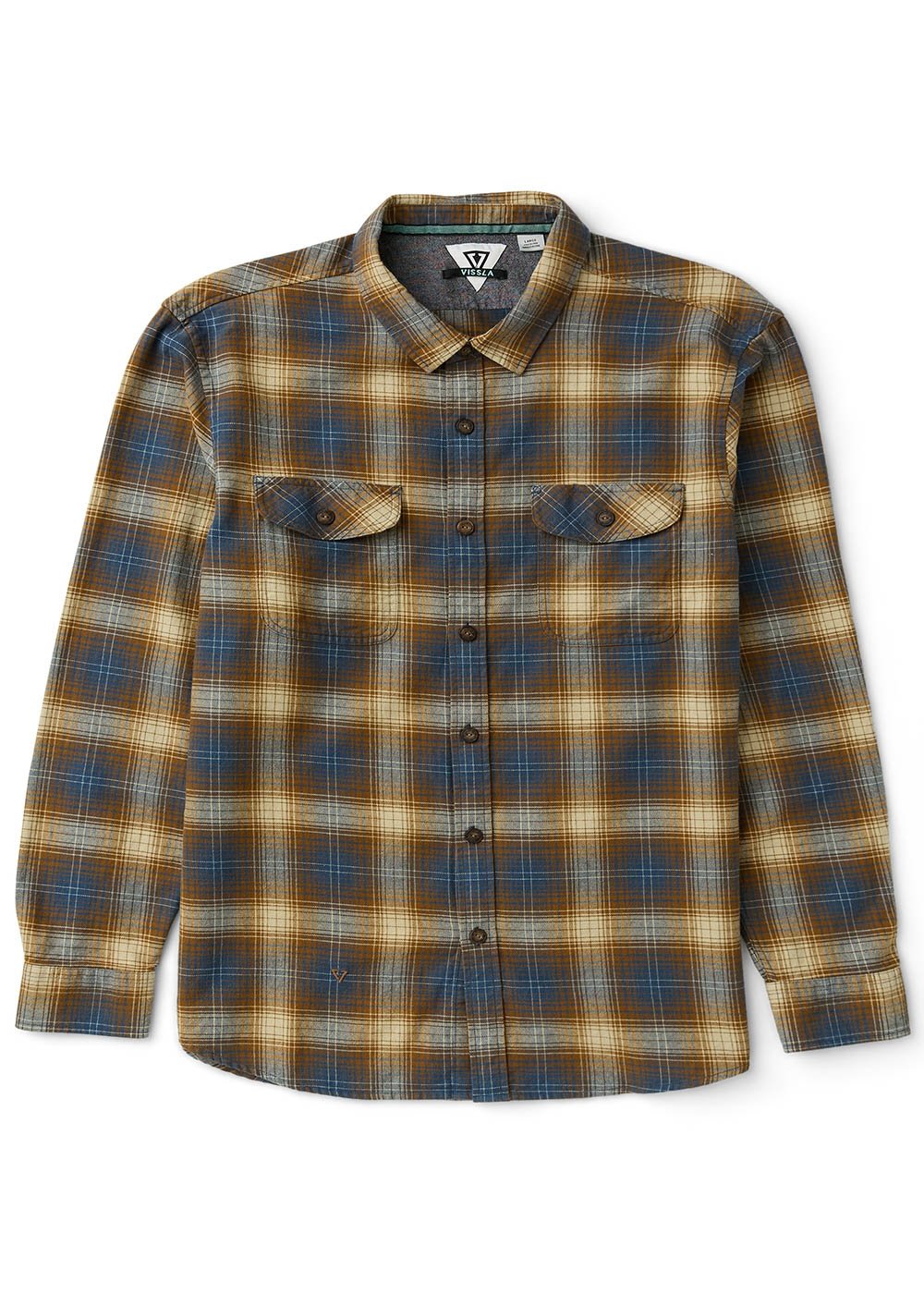 Vissla Central Coast Eco Long Sleeve Flannel - Rubber - Sun Diego Boardshop