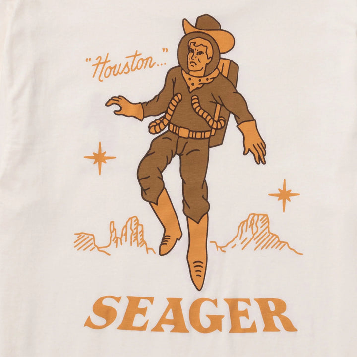 SEAGER  SPACE COWBOY TEE- WHITE - Sun Diego Boardshop