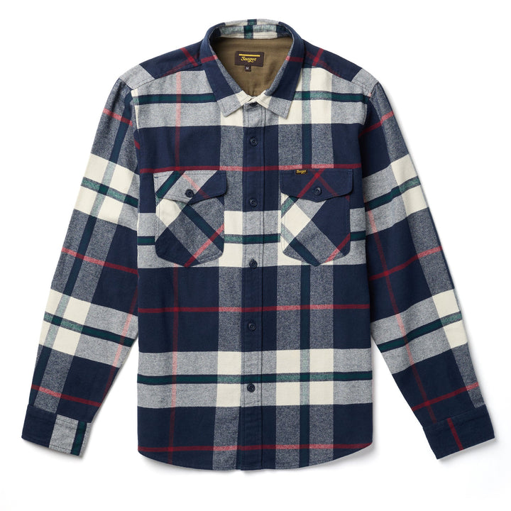 SEAGER Calico Flannel - NAVY BIG PLAID - Sun Diego Boardshop