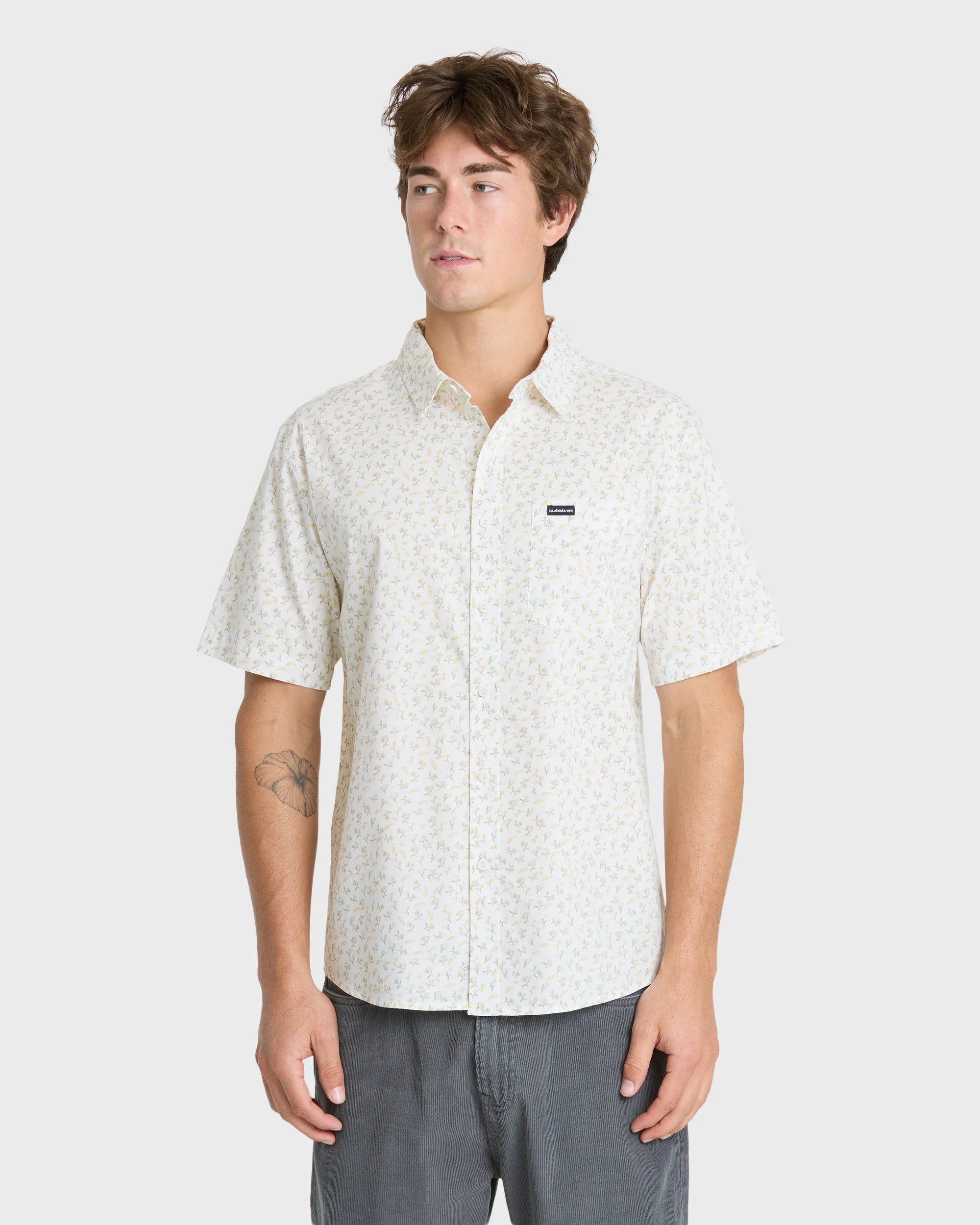 Quiksilver Men's Mesa Meadow Classic Short Sleeve Woven Shirt