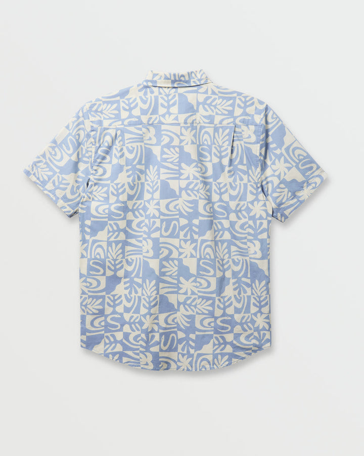 Quiksilver Terra Classic Stretch Short Sleeve Shirt - Ashley Blue - Sun Diego Boardshop
