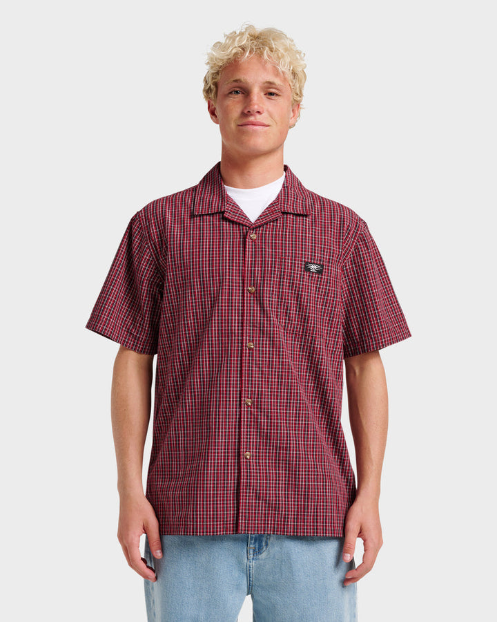Quiksilver Liquid Metal Short Sleeve Shirt - Biking Red - Sun Diego Boardshop