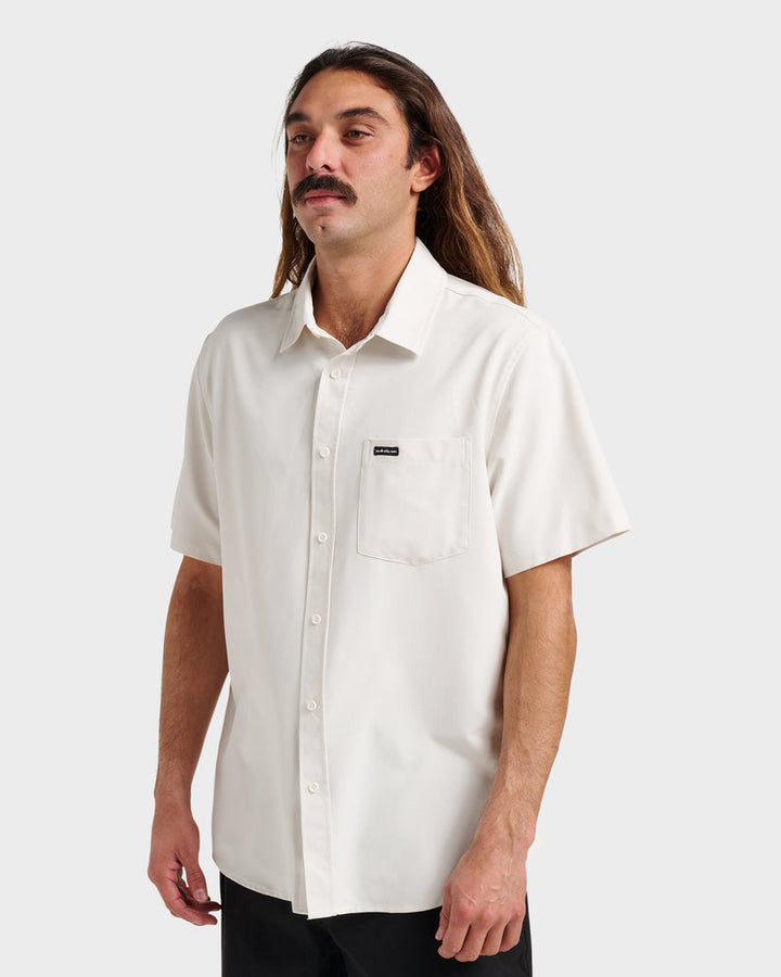Quiksilver Allport Classic Short Sleeve Shirt - Silver Birch - Sun Diego Boardshop