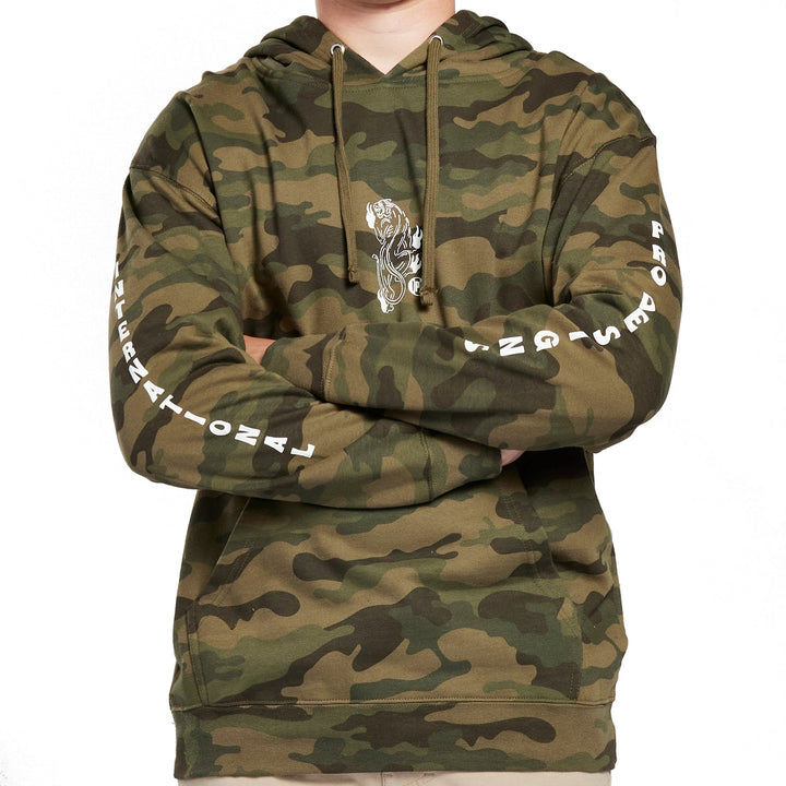 ROSE PANTHER CAMO PULLOVER HOODIE - Sun Diego Boardshop