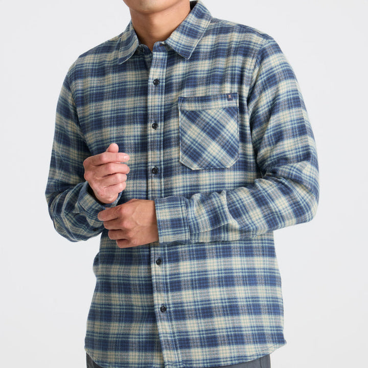 Roark Crossroads Organic Cotton Flannel - Deep Blue - Sun Diego Boardshop
