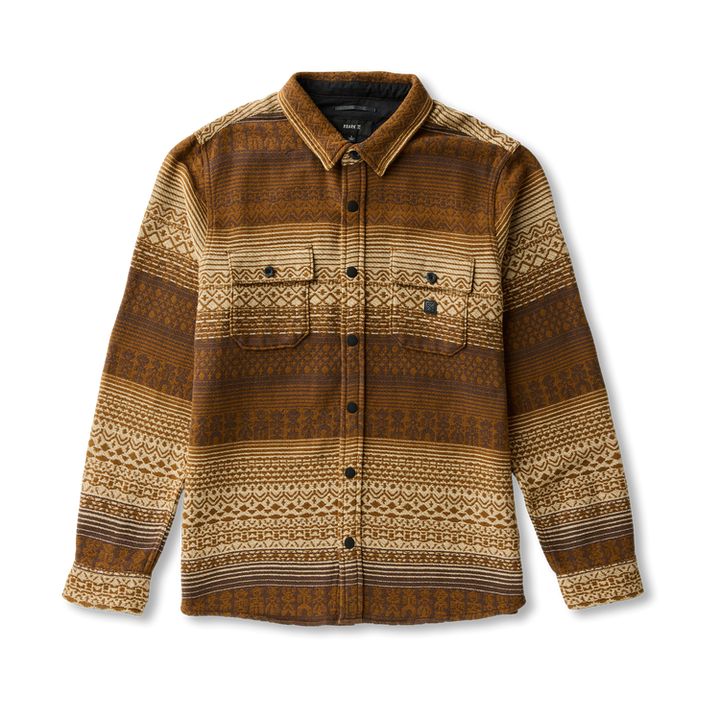Roark Nordsman Jacquard Long Sleeve Flannel - Otter - Sun Diego Boardshop